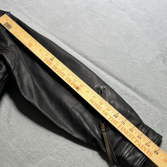 Heavyweight Black Cal Leathers Jacket Womens XL 24x23 LAPD First Gear Motorcycle - Picture 11 of 16